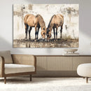Vintage Horses Wall Art | Ready to Hang and Framed Triptych by MyGreatCanvas | Canvas Wall Art Prints | Photo Prints & Wall Decor