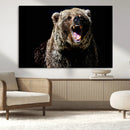 Grizzly Bear Canvas Print | Wildlife Wall Art for Cabin by MyGreatCanvas | Canvas Wall Art Prints | Photo Prints & Wall Decor