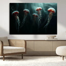 Abstract Jellyfish Wall Art Canvas Print