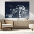 Jellyfish Wall Art Canvas Print, Modern Abstract Jellyfish
