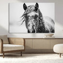 Western Wall Art | Black and White Winter Horse Wall Art | by MyGreatCanvas | Canvas Wall Art Prints | Photo Prints & Wall Decor