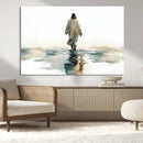 Watercolor Jesus Walking on Water Canvas Print, Christian by MyGreatCanvas | Canvas Wall Art Prints | Photo Prints & Wall Decor