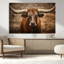 Longhorn Bull Wall Art | Canvas Print | Ready to Hang | by MyGreatCanvas | Canvas Wall Art Prints | Photo Prints & Wall Decor