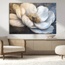White Magnolia Flower Wall Art Canvas Print | Abstract