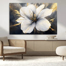 White Flower Wall Art Canvas Print | Ready to Hang |