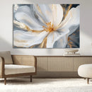 White and Gold Floral Canvas Wall Art - Framed and Ready to by MyGreatCanvas | Canvas Wall Art Prints | Photo Prints & Wall Decor