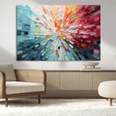 Radiant Bloom Abstract Floral Wall Art Canvas Print -