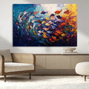 Vibrant Abstract Fish Swarm Art – Colorful Fish Inspired by MyGreatCanvas | Canvas Wall Art Prints | Photo Prints & Wall Decor