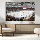 Lausanne Arena Ice Hockey Stadium Wall Art Canvas Print,