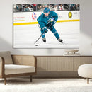 San Jose Sharks Ice Hockey Player Wall Art Canvas Print