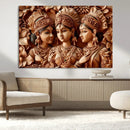 Indian Woman Statue Wall Art Canvas Print
