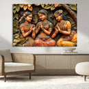 Indian Woman Statue Wall Art Canvas Print