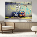 Banksy Life is Short Wall Art - Iconic Graffiti Art on by MyGreatCanvas | Canvas Wall Art Prints | Photo Prints & Wall Decor