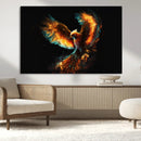 Fiery Phoenix Canvas Print | Ready to Hang Wall Art | Bold