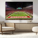 Wisconsin Badgers Football Team Print Canvas- Madison Camp