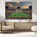 University of Michigan Wolverines Print Canvas, Football