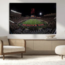 Framed Texas Tech Red Raiders Stadium Canvas, Texas Tech Red