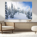 Winter Ski Lift Wall Art Print - Landscape Wall Art | Snowy