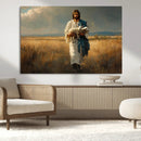 Jesus Shepherd Wall Art | Ready to Hang Triptych Canvas of