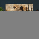 Rustic Grizzly Bear Wall Art, Abstract Grizzly 399 Bear Wall