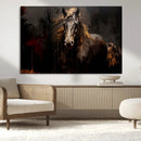 Abstract Black Horse Canvas Print for Farmhouse Wall Art | by MyGreatCanvas | Canvas Wall Art Prints | Photo Prints & Wall Decor