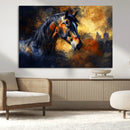 Abstract Horse Art Print - Abstract Canvas Wall Art |