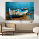 Vintage Boat on Tranquil Waters | Coastal Wall Art for