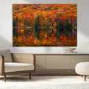Fall Foliage Wall Art - Autumn Reflection Canvas Print,