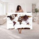 World Map Canvas Print – Detailed Map of the World Wall Art