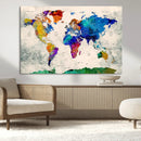 World Map Canvas Print – Framed Travel Map Wall Art for by MyGreatCanvas | Canvas Wall Art Prints | Photo Prints & Wall Decor