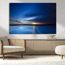 Blue Sunset Ocean Canvas Wall Art Print – Serene Coastal by MyGreatCanvas | Canvas Wall Art Prints | Photo Prints & Wall Decor