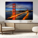 Large Wall Art San Francisco Canvas Print - Wonderful Golden