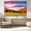 Autumn Mountain Foggy Landscape Wall Art Canvas Print | by MyGreatCanvas | Canvas Wall Art Prints | Photo Prints & Wall Decor
