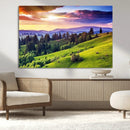 Green Hills and Sunset Wall Art Print - Scenic Landscape by MyGreatCanvas | Canvas Wall Art Prints | Photo Prints & Wall Decor
