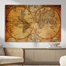 Vintage World Map Canvas Print – Antique Push Pin Travel by MyGreatCanvas | Canvas Wall Art Prints | Photo Prints & Wall Decor
