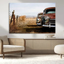 Old Rustic Classic Car Wall Art Canvas Print