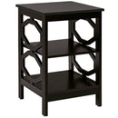 3-tier Nightstand Sofa Side End Accent Table-Black by LJGDeals