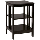 3-Tier Nightstand Sofa Side Table with Baffles and Round Corners by LJGDeals