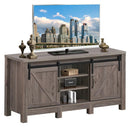 55 Inch TV Sliding Barn Door Entertainment Center with Adjustable Shelves by LJGDeals
