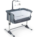 Height Adjustable Baby Side Crib with Music Box & Toys by LJGDeals