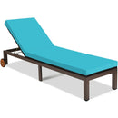 Back Adjustable Cushioned Patio Rattan Lounge Chair by LJGDeals