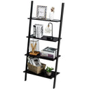 Multipurpose 4-Tier Industrial Leaning Wall Bookcase with Metal Frame by LJGDeals