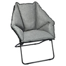 Oversized Foldable Leisure Camping Chair with Sturdy Iron Frame by LJGDeals