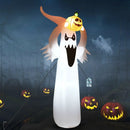 6 Feet Halloween Inflatable Blow Up Ghost with Pumpkin and LED Lights by LJGDeals