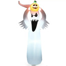 6 Feet Halloween Inflatable Blow Up Ghost with Pumpkin and LED Lights by LJGDeals