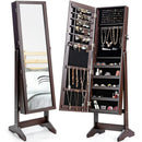 Jewelry Cabinet Stand Mirror Armoire with Large Storage Box by LJGDeals