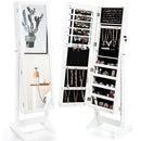 Jewelry Cabinet Stand Mirror Armoire with Large Storage Box by LJGDeals