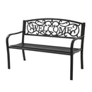 Outdoor Furniture Steel Frame Porch Garden Bench by LJGDeals
