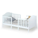 2-in-1 Classic Convertible Wooden Toddler Bed with 2 Side Guardrails for Extra Safety by LJGDeals