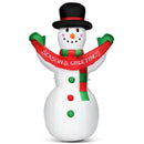 6 Feet Inflatable Christmas Snowman with LED Lights Blow Up Outdoor Yard Decoration by LJGDeals
